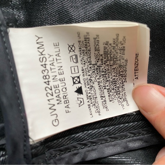 HOGAN by Karl Lagerfeld Gorgeous Black Metallik Denim Jacket Authentic Size 44/S - Picture 10 of 13